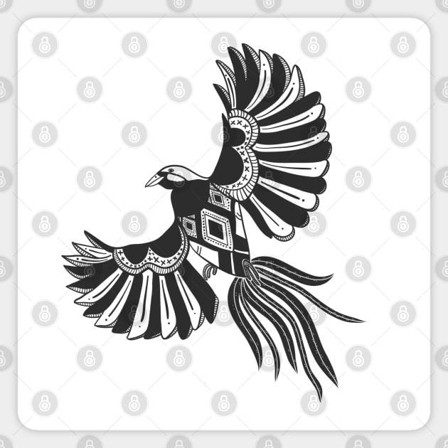 Boho Bird Sticker by MinimalLineARt